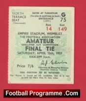 Bishop Auckland v Wycombe Wanderers 1957 – Ticket Amateur Cup Final