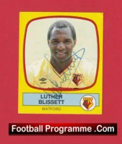 Watford Luther Blissett Autograph Signed Panini Sticker