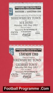 Shrewsbury Town v MK Dons + Grimsby 2007 – Last Game Gay Meadow