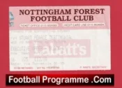 Stuart Pearce Testimonial Benefit Match Ticket Nottingham Forest 1996