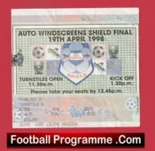 Grimsby Town v Bournemouth 1998 – Shield Cup Final Ticket
