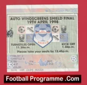Grimsby Town v Bournemouth 1998 – Shield Cup Final Ticket