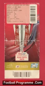 Crystal Palace v Watford 2013 – Championship Play Off Final Ticket