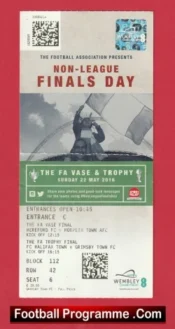 Hereford United v Grimsby Town 2016 – Non League Cup Final Ticket