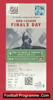 Hereford United v Grimsby Town 2016 – Non League Cup Final Ticket