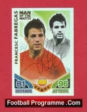 Spain Cesc Fabregas Autographed Signed Football Card