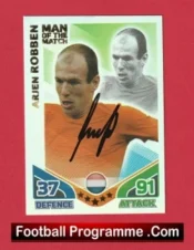 Holland Arjen Robben Autographed Signed Football Card