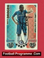Chelsea Didier Drogba Autographed Signed Football Card