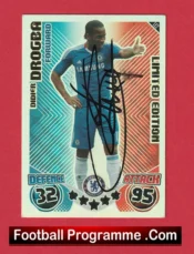 Chelsea Didier Drogba Autographed Signed Football Card