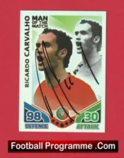 Portugal Ricardo Carvalho Autographed Signed Football Card