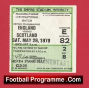 England v Scotland 1979 – Match Ticket