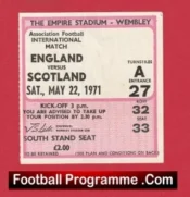 England v Scotland 1971 – Football Match Ticket