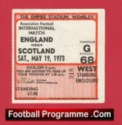 England v Scotland 1973 – Football Match Ticket