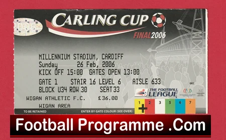 Manchester United v Wigan Athletic 2006 - FA Cup Final Match Ticket - Image 2