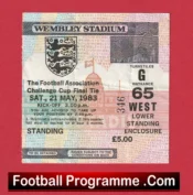 Manchester United v Brighton Hove Albion 1983 – FA Cup Final Match Ticket (Copy)