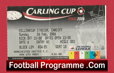 Wigan Athletic v Manchester United 2006 - FA Cup Final Match Ticket - Image 2