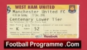 West Ham United v Manchester United 2006 – Match Ticket