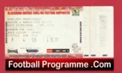 Blackburn Rovers v Manchester United 2006 – Match Day Ticket