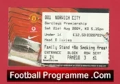 Manchester United v Norwich City 2004 – Match Ticket