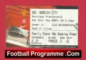 Manchester United v Norwich City 2004 – Match Ticket
