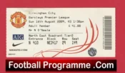 Manchester United v Birmingham City 2009 – Football Ticket Man Utd