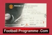 Manchester United v Blackburn Rovers 2005 – Football Ticket