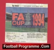 Manchester United v Chelsea 1994 – FA Cup Final Match Ticket