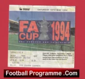 Manchester United v Chelsea 1994 – FA Cup Final Match Ticket