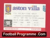 Crystal Palace v Manchester United 1995 – FA Cup Semi Final Replay Ticket