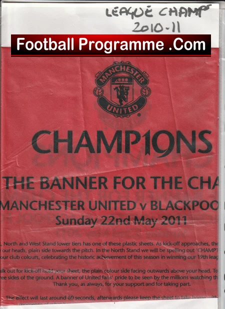 Manchester United Raise The Banner - MU v Blackpool 2011 - Image 2