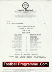 Leeds United v Manchester United 1992 Reserves Match David Beckham