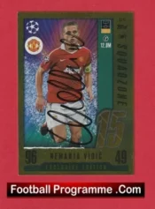 Manchester United Nemanja Vidic Autograph Signed Football Card Man Utd