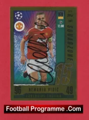 Manchester United Nemanja Vidic Autograph Signed Football Card Man Utd