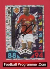 Manchester United Paul Pogba Autograph Signed Football Card Man Utd