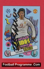 Manchester United Cristiano Ronaldo Autograph Signed Football Card Man Utd