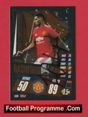 Manchester United Marcus Rashford Autograph Signed Football Card