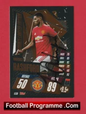 Manchester United Marcus Rashford Autograph Signed Football Card