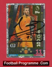 Manchester United David De Gea Autographed Signed Football Card Man Utd