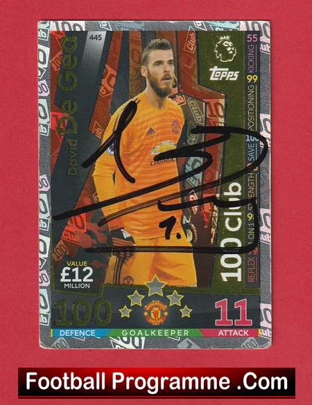 Manchester United David De Gea Autographed Signed Football Card Man Utd - Image 2