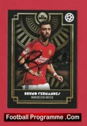 Manchester United Bruno Fernandes Autograph Signed Football Card Man Utd