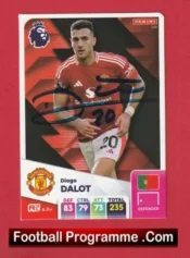 Manchester United Diogo Dalot Autographed Signed Football Card