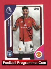 Manchester United Amad Autograph Signed Football Card Man Utd