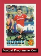 Manchester United Mike Duxbury Autograph Signed Football Card Man Utd