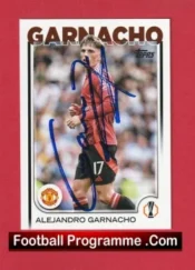 Manchester United Alejandro Garnacho Autograph Signed Football Card Man Utd