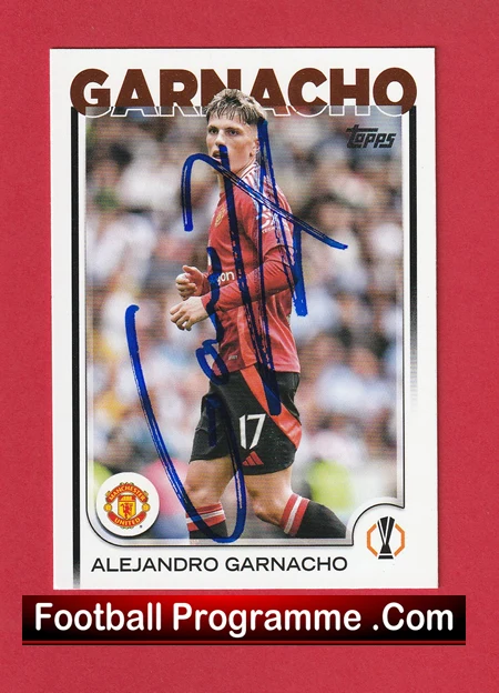 Manchester United Alejandro Garnacho Autograph Signed Football Card Man Utd - Image 2