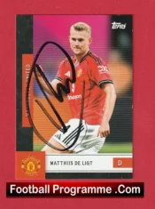 Manchester United Matthijs De Ligt Autograph Signed Football Card Man Utd