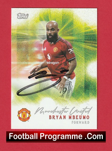 Manchester United Bryan Mbeumo Autographed Signed Football Card Man Utd - Image 2