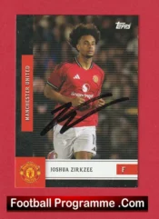 Manchester United Joshua Zirkzee Autographed Signed Football Card