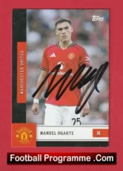 Manchester United Manuel Ugarte Autograph Signed Football Card Man Utd