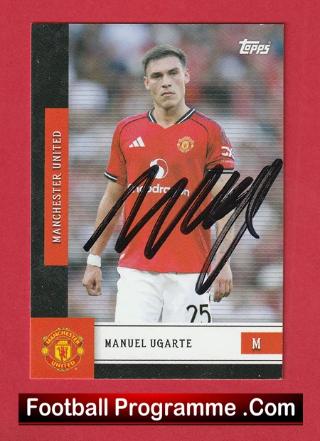 Manchester United Manuel Ugarte Autograph Signed Football Card Man Utd - Image 2